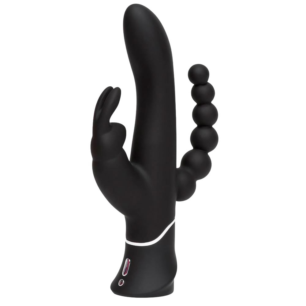Happy Rabbit Vibrator Triple Curve med Analkæde Sort - Billede 6