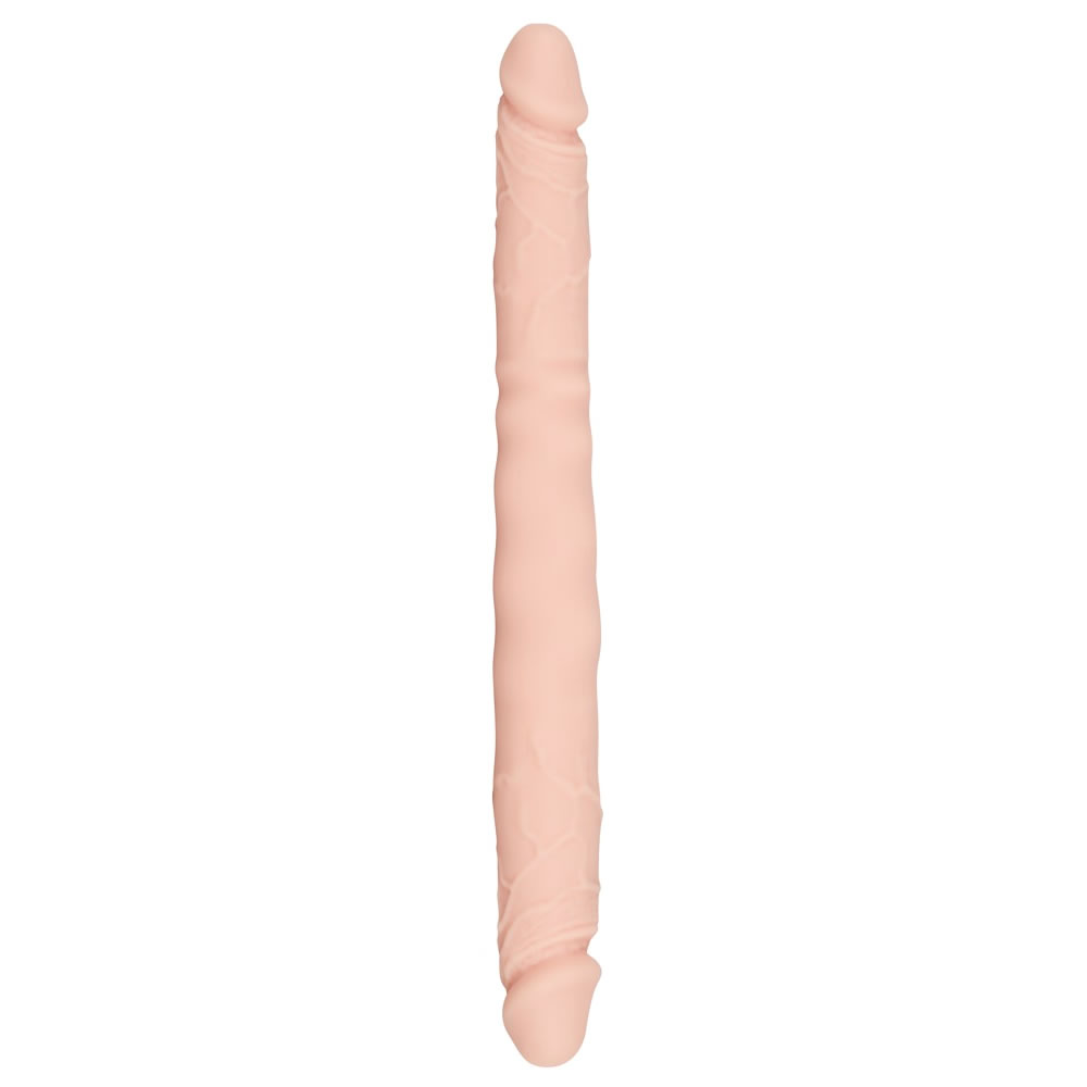 Silikone Dobbelt Dildo Double Dong Hudfarve - Billede 5