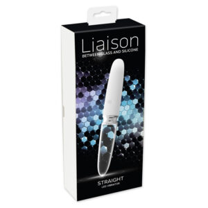 Liaison Straight Silikone og Glas Vibrator med LED Lys Hvid / Glas