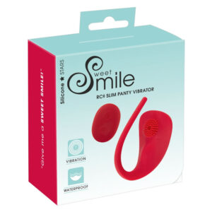 Sweet Smile Fjernbetjent Lay-on Trusse Vibrator Rød