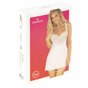 Obsessive Amor Blanco Hvidt Negligé med G-streng