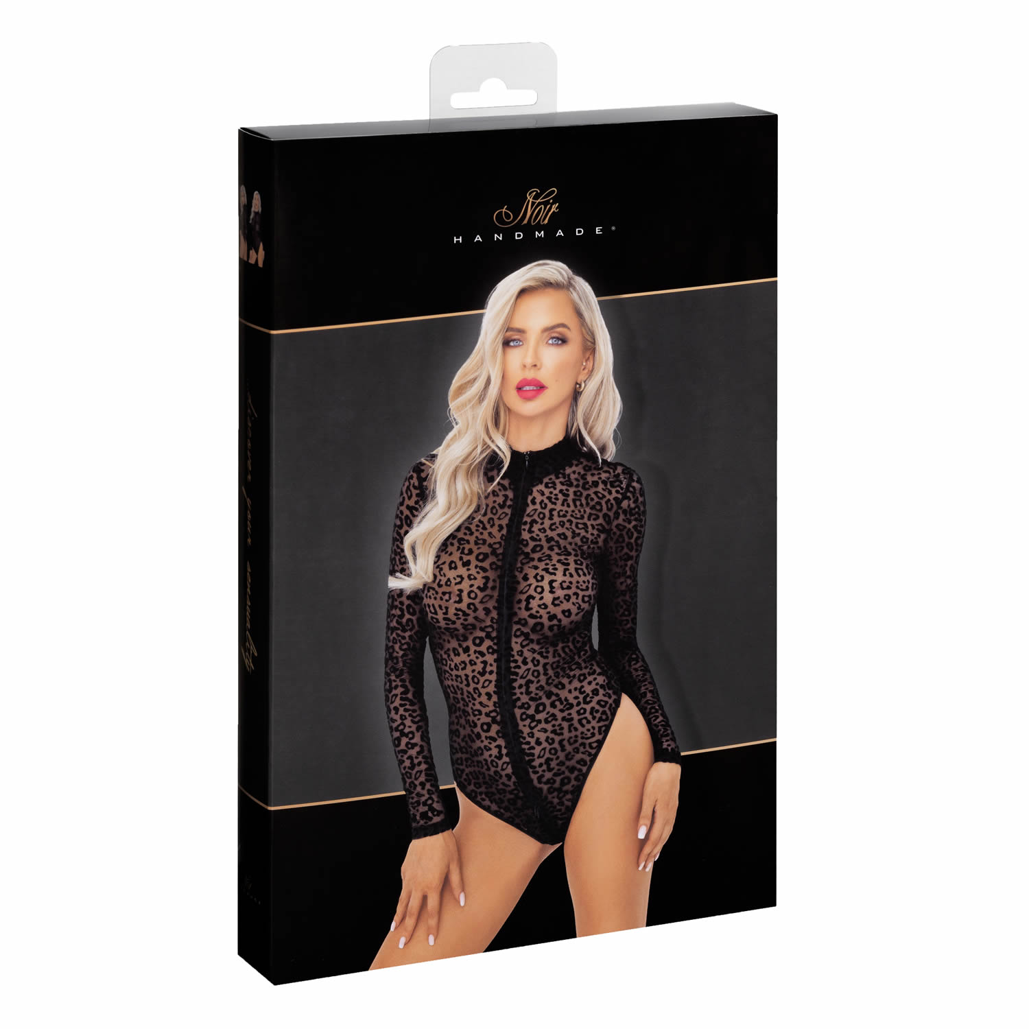 Noir Leopard Body med Blonde Krave