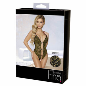 Abierta Fina Bundløse Blonde Body med Smykkesten S