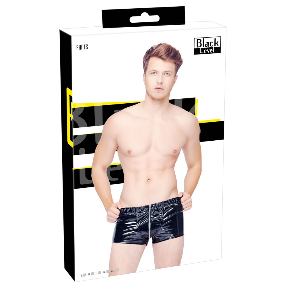Vinyl Boxershorts med Lynlås