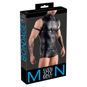 Wetlook Herre Shirt med Harness og Armlænker