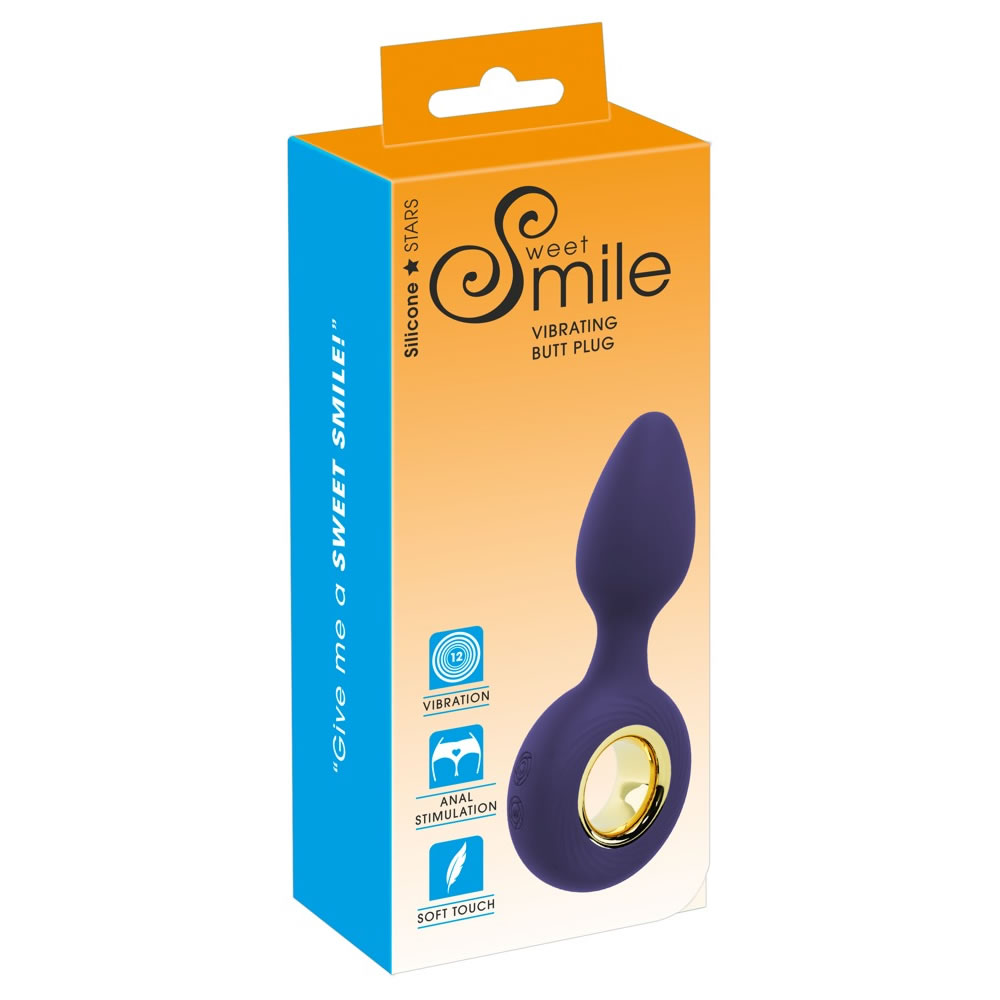 Sweet Smile Anal Plug med Vibrator Lilla