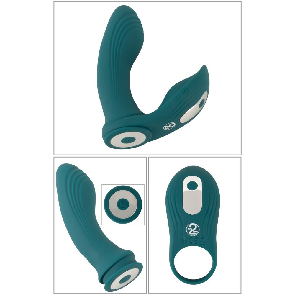 Couples Choice 3 i 1 vibrator med Trådløs Fjernbetjening Grøn - Billede 5