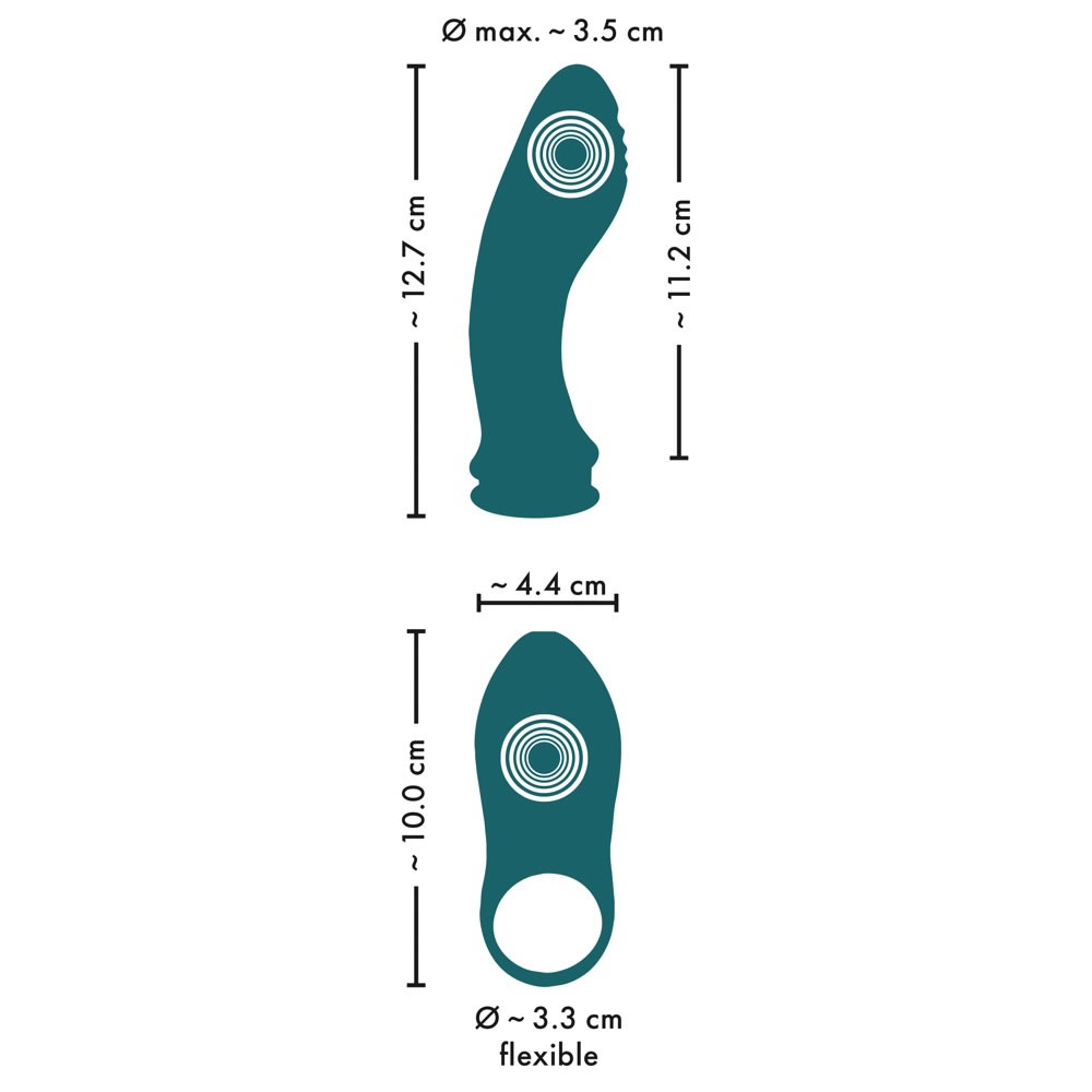 Couples Choice 3 i 1 vibrator med Trådløs Fjernbetjening Grøn - Billede 10