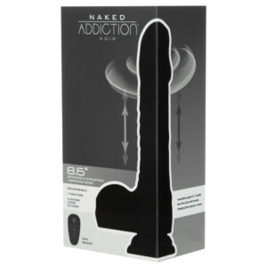 Naked Addiction Roterende Silikone Vibrator Med Støde Funktion Sort