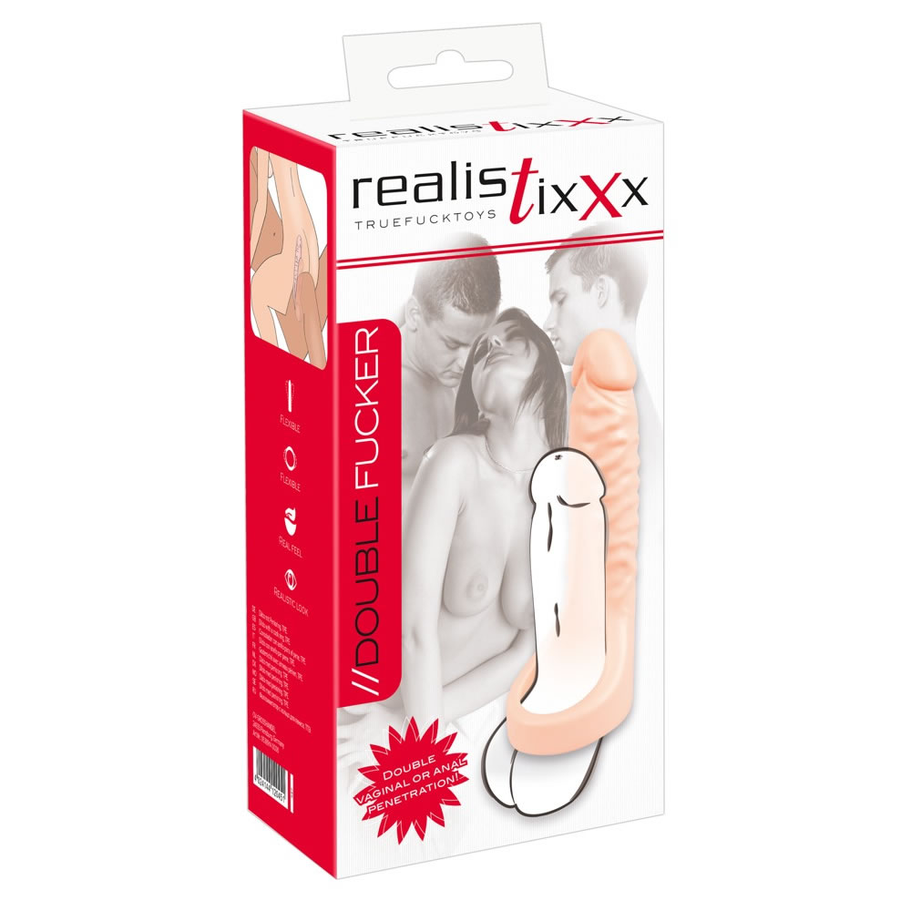 Realistixxx Double Fucker Strap-On Dildo Hud lys