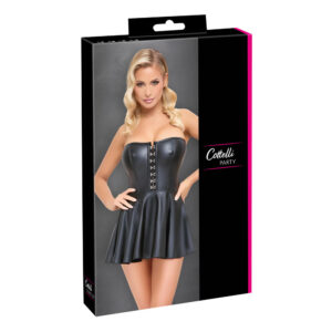 Wetlook Kjole med Corsage Look