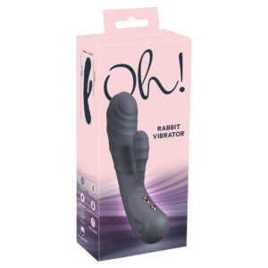 Oh! Rabbit Vibrator i Silikone Sort