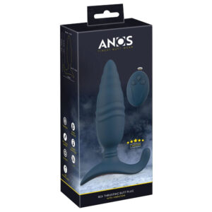 Anos Anal Vibrator med Stødefunktion og Trådløs Fjernbetjening Blå