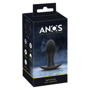 Anos Anal Plug med Vibrator Sort