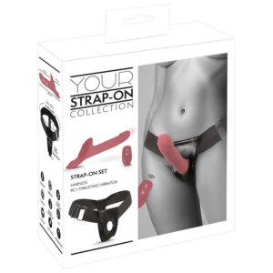 Your Strap-On Collection Sæt med Vibrator og Harness Sort / Pink