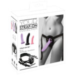 Your Strap-On Collection Sæt med 3 Dildoer og Harness Sort, Pink & Lilla