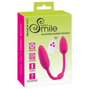 Sweet Smile Double Pleasure Fjernbetjente Love Balls Pink