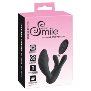 Sweet Smile Fjernbetjent Rabbit P- og G-punkt Vibrator Sort