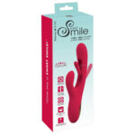 Sweet Smile Rabbit Vibrator med G-punkt Flicking Funktion Rød