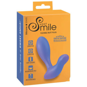 Sweet Smile Flexible Anal Plug med Dual Stimulation Blå