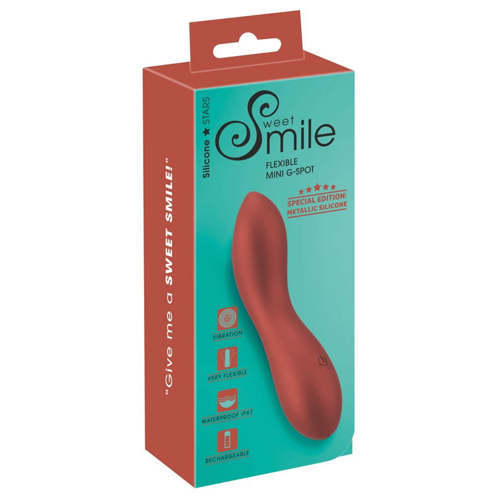 Sweet Smile Fleksibel Mini G-punkt Vibrator Brun