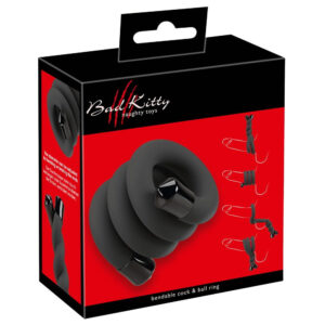 Bad Kitty bendable cock & ball penisring Sort