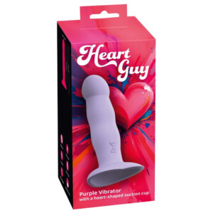 Heart Guy Purple Vibrator med Sugekop Lilla
