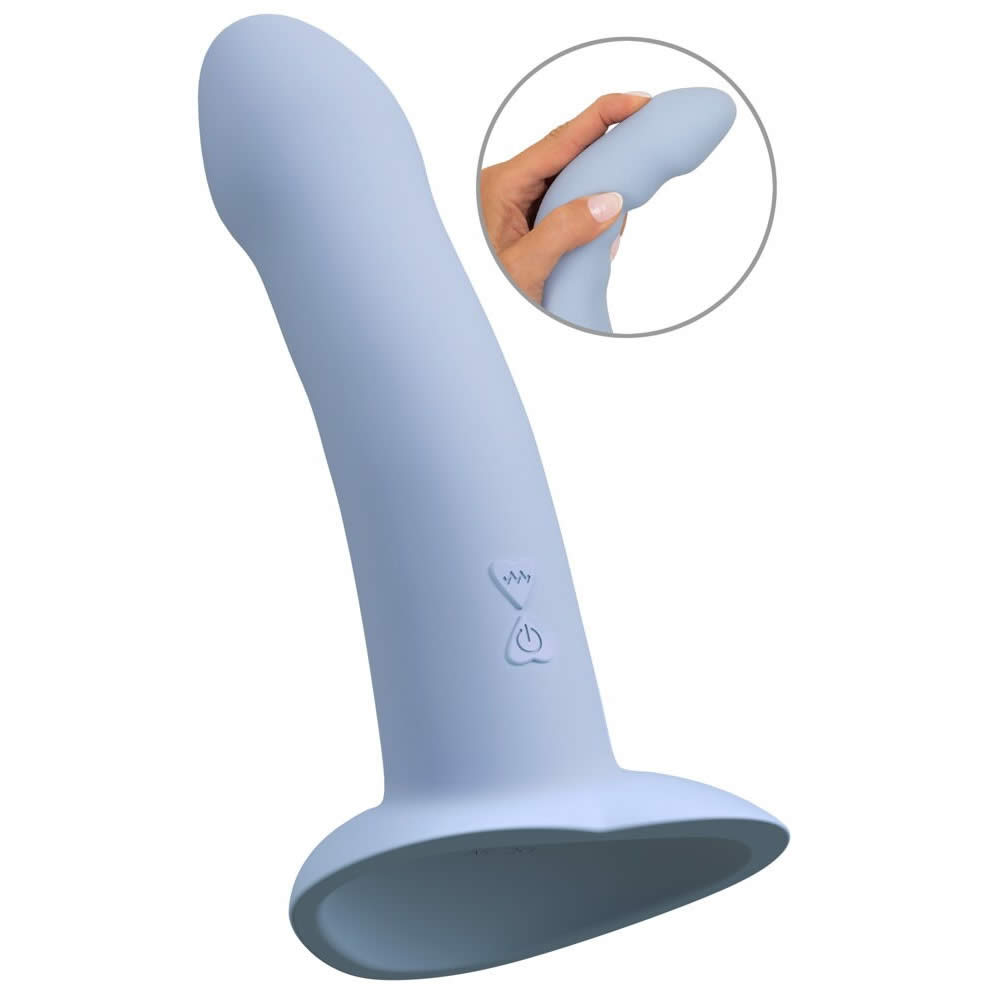 Heart Guy Blue Vibrator med Sugekop Blå