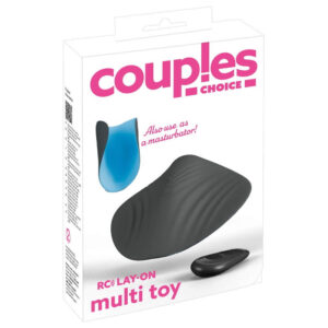 Fjernbetjent Masturbator og Lay-On Vibrator Sort / Blå