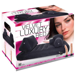 Velvet Luxury Bed sexmaskine Sort