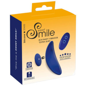 Sweet Smile Fjernbetjent Trussevibrator Extra Slim Blå
