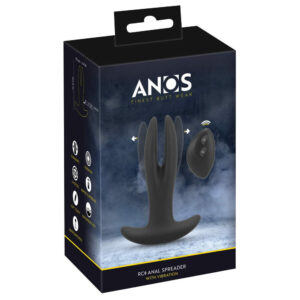 Anos Fjernbetjent Anal Spreader med Vibration Sort