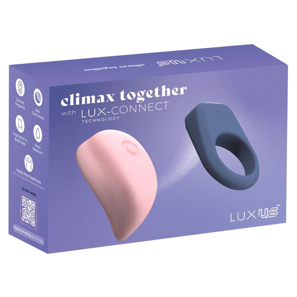 Luxus Climax Together Parvibrator Sæt med App Styring Hud lys / Blå