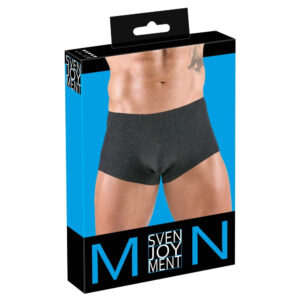 Herre Boxer Tights i Sort og Sølvskinnende Lurex Look