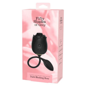 Fifty Shades Dark Blushing Rose Lufttryksvibrator og Vibrator Æg Sort