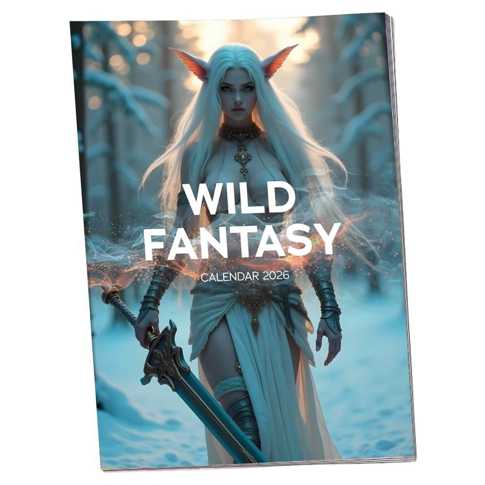 Pin-up Kalender Creatures 2026 - Fantasi Væsner A3 Format