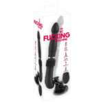 Anal Sexmaskine RC Fucking Machine Trådløs Vibrator med Stødefunktion Sort