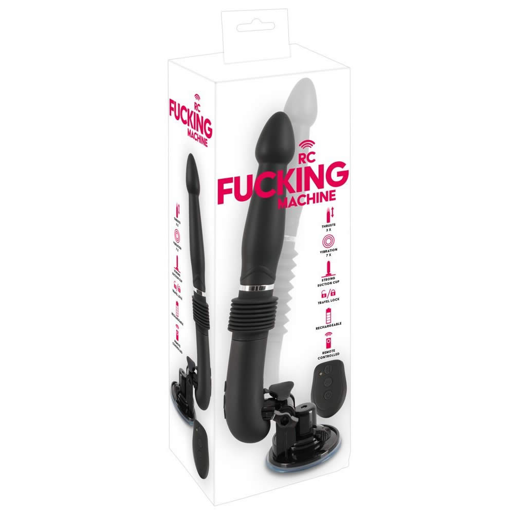 Anal Sexmaskine RC Fucking Machine Trådløs Vibrator med Stødefunktion Sort