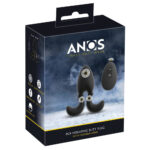 Anos Anal Plug med Vibrator, Fleksible Arme og Fjernbetjening Sort