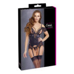 Wetlook og Blonde Bustier Lingeri Sæt med Trusser