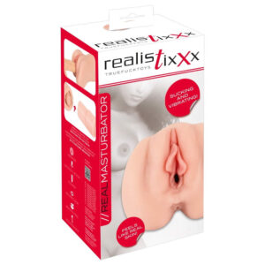 Realistixxx RealMasturbator Med Vibrator og Suge Effekt Hud lys