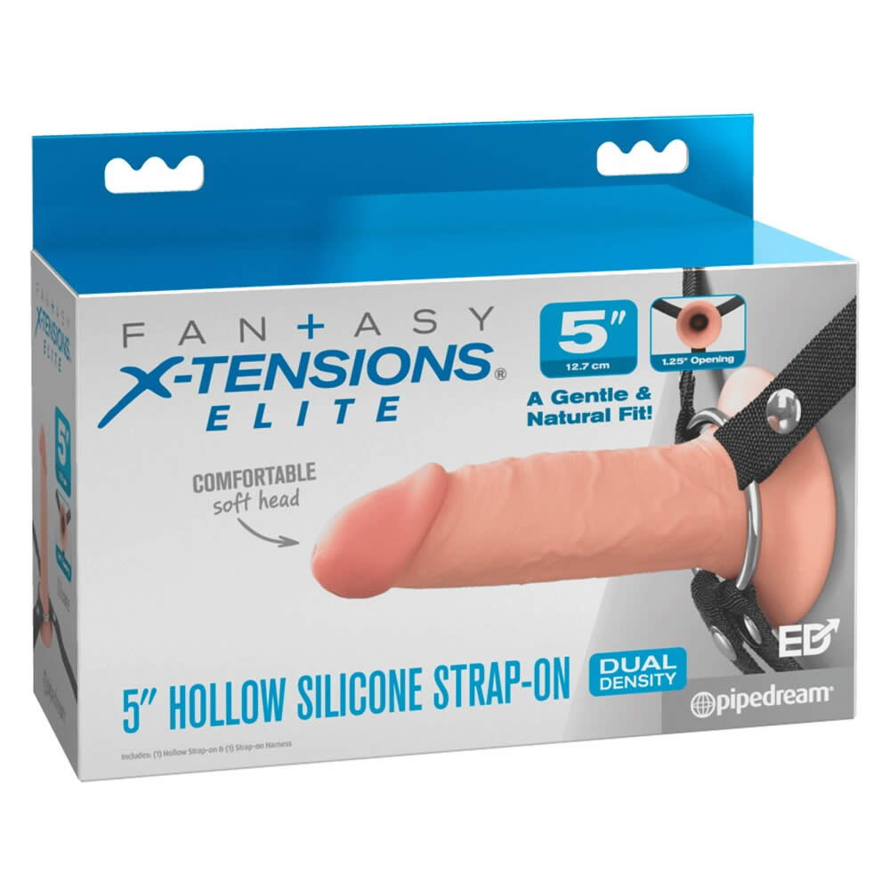 Fantasy X-Tensions Elite Hollow Silikone Strap-on Sæt