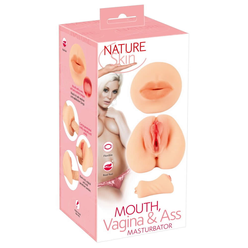 Nature Skin Mund, Vagina og Anus Masturbator Hud lys