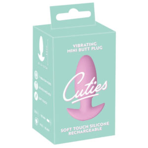 Cuties Vibrating Mini Butt Plug Pink Peony Pink