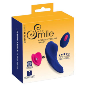 Sweet Smile Fjernbetjent Trusse Vibrator Heart Blå / Pink