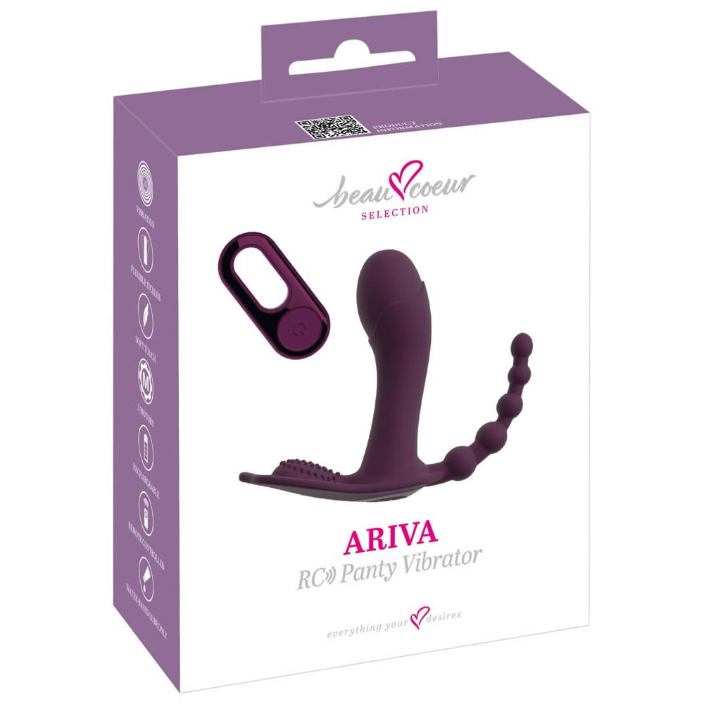 Beau Coeur Fjernbetjent Triple Panty Vibrator Vibrator Lilla
