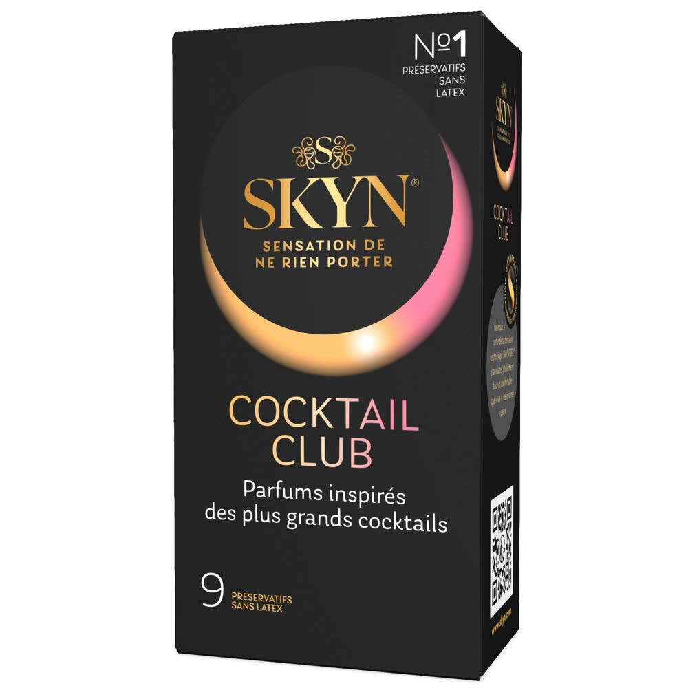 Skyn Cocktail Club Latexfri Kondom med 3 Aromaer 9 stk pakke