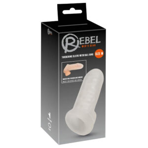 Rebel Mens Gear Thickening Sleeve med Testikel Ring