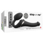 Strap-Me-On Multi Orgasm Bendable Strap-On Vibrator med Fjernbetjening Sort