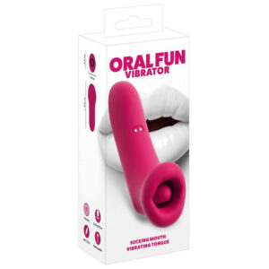 Oral Fun Vibrator med Sugende Mund og Tunge Pink
